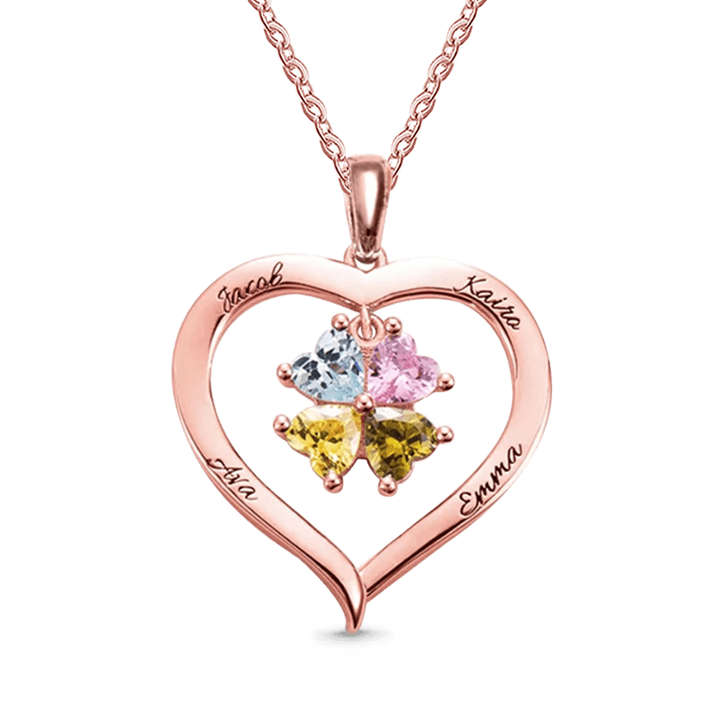 Hollow Love Heart Necklace image number 1