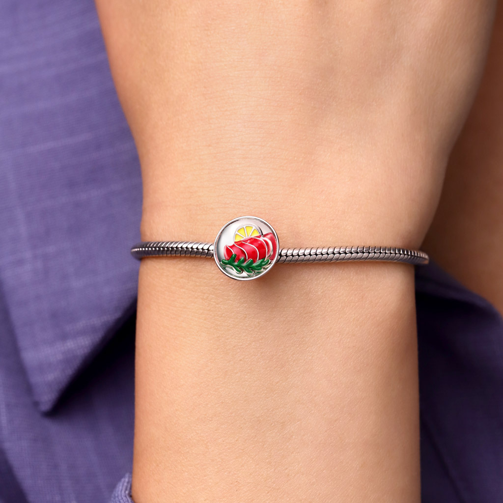 Salmon Food Stopper Charm image number 4