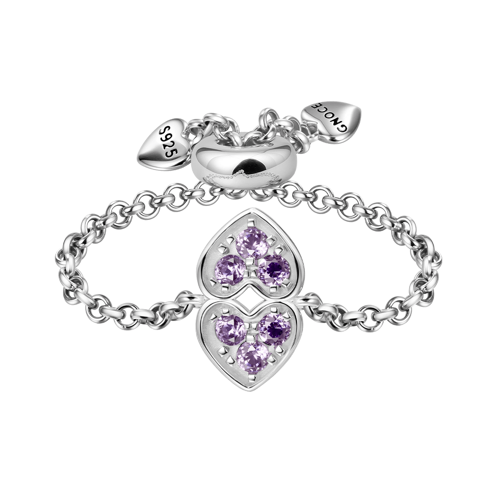 Adjustable Chain Initial Love Ring image number 1