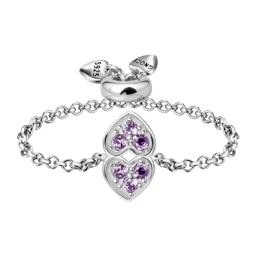 Adjustable Chain Initial Love Ring image number 0