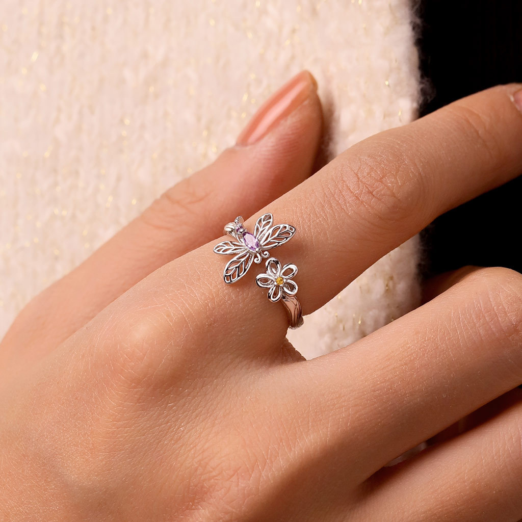 Dragonfly Flower Ring image number 4