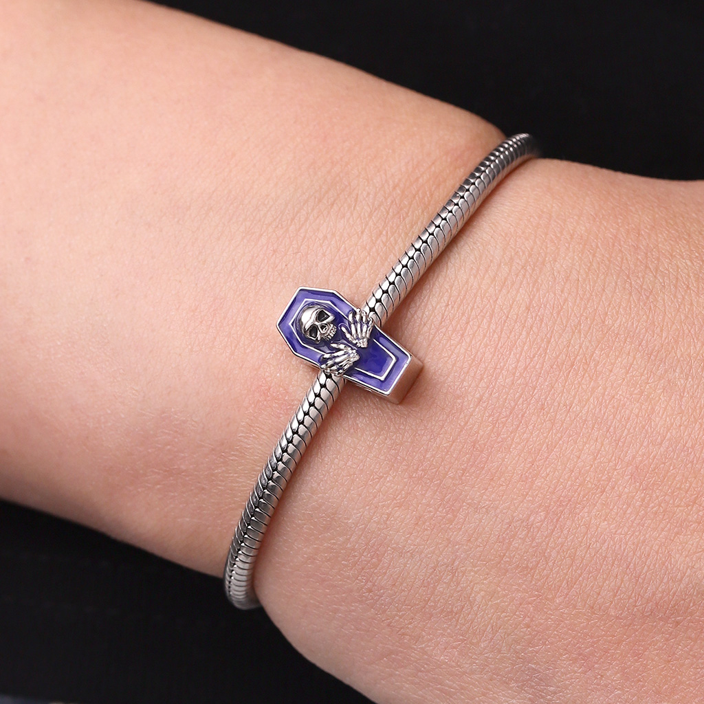 Halloween Skull Coffin Charm image number 6