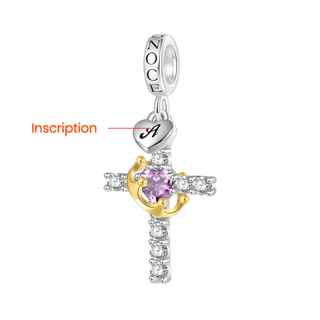 Gold Crown of Thorns Nail Cross Pendant image number 1
