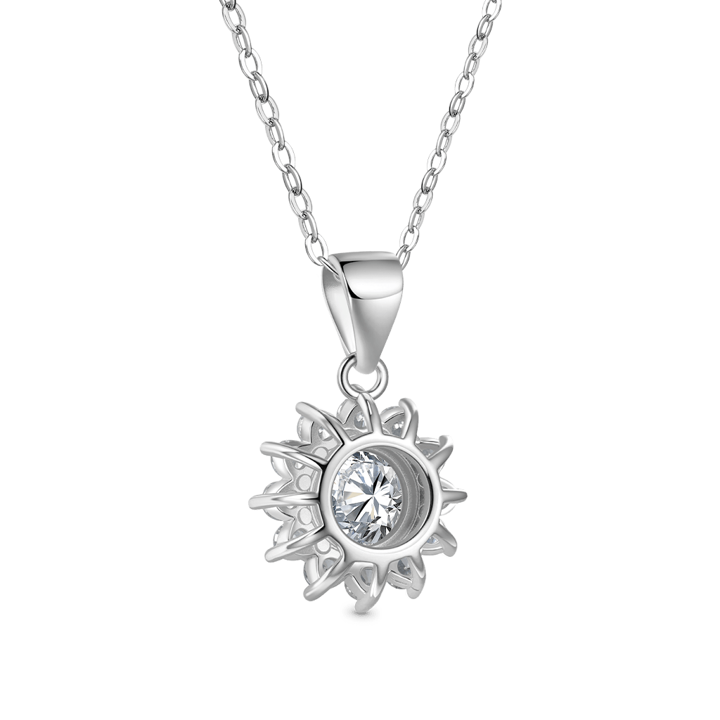 Timeless VVS Moissanite Sunflower Necklace image number 1