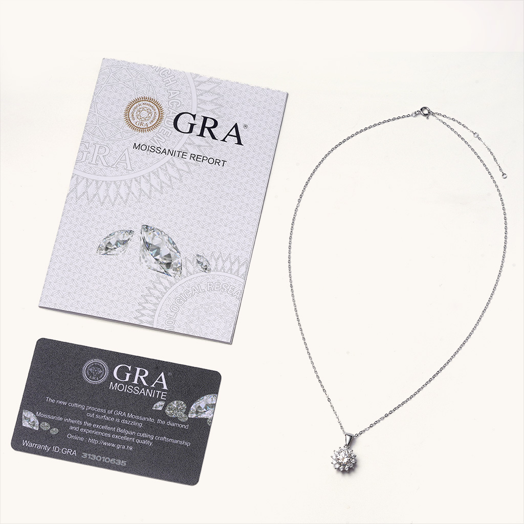 Timeless VVS Moissanite Sunflower Necklace image number 2