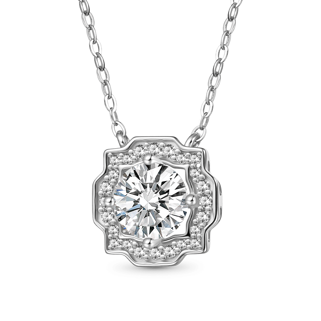 VVS Round Center Moissanite Necklace image number 0