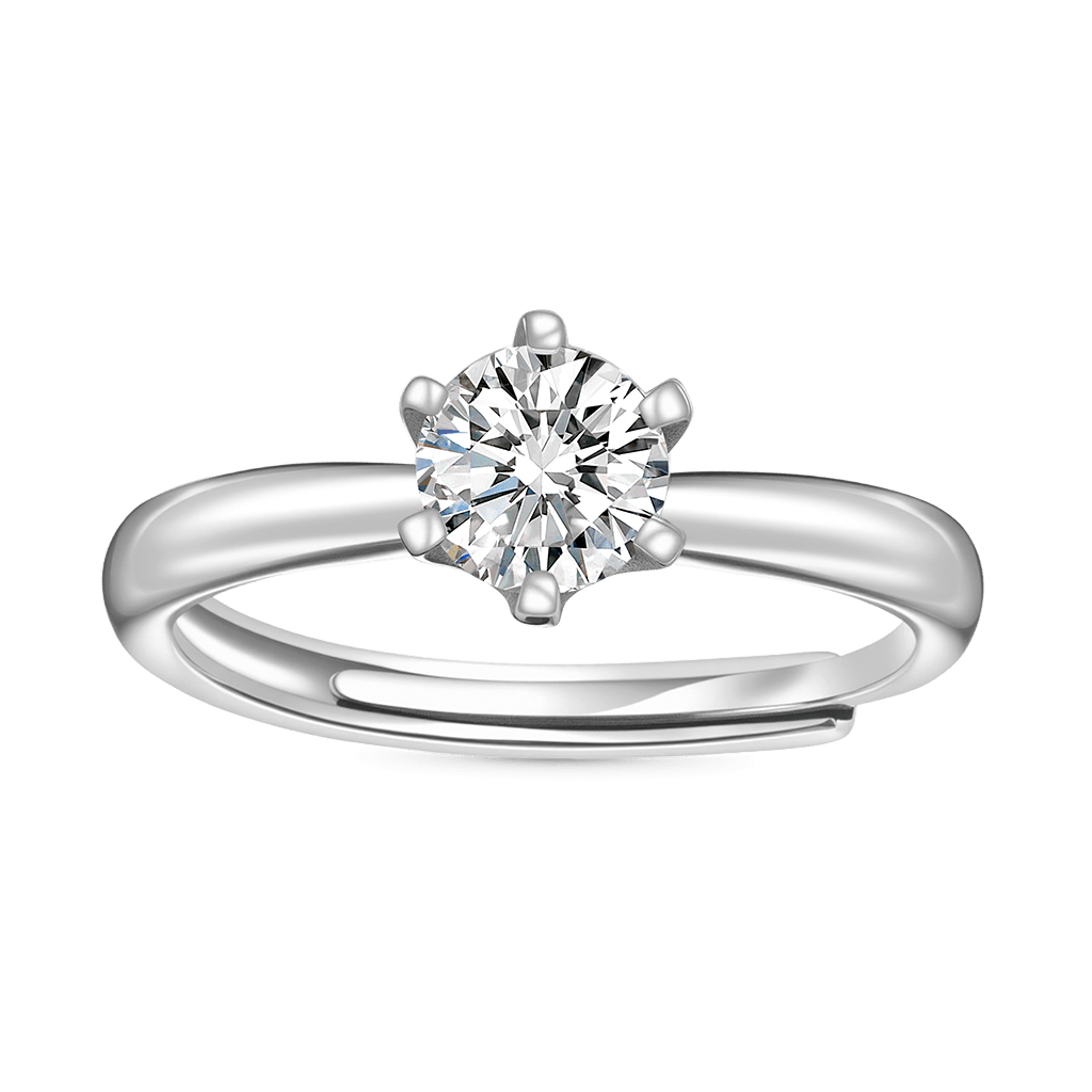 Classic 1Ct Round Halo VVS Moissanite Ring image number 0