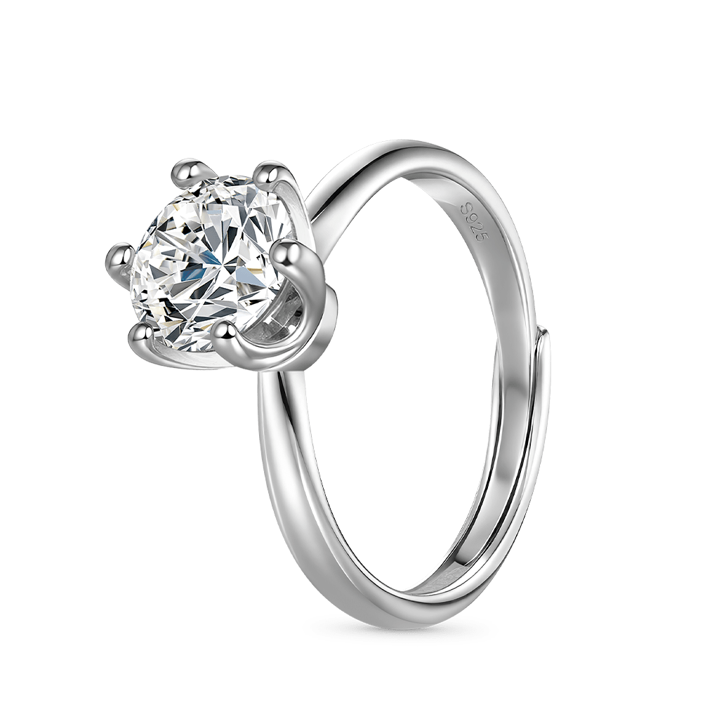 Classic 2CT Halo Moissanite Engagement Ring image number 1