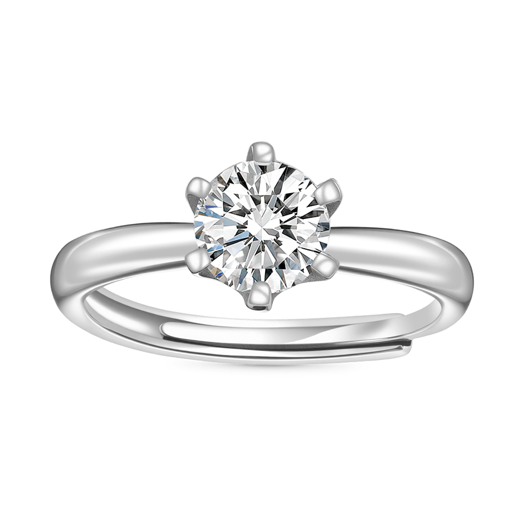 Classic 0.5CT Halo Moissanite Ring image number 0