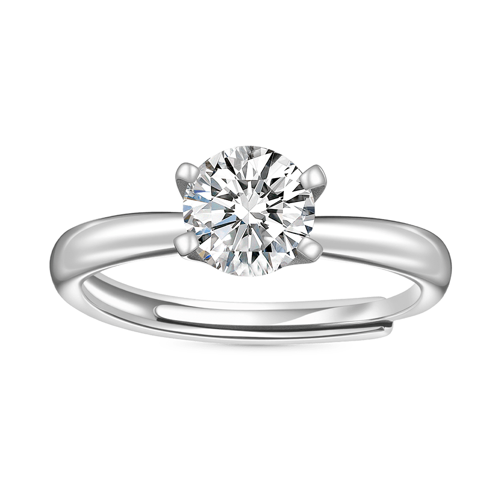 1CT Brilliant VVS Moissanite Ring image number 0