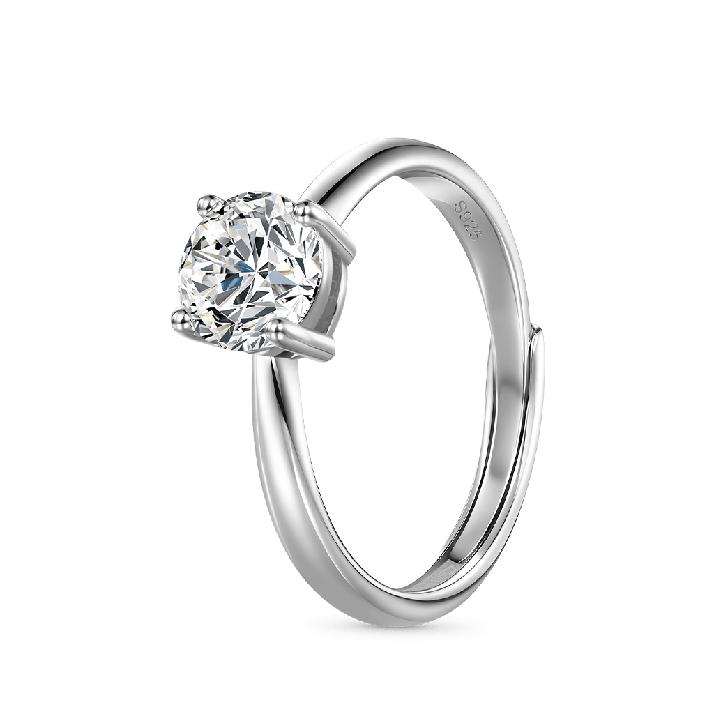 1CT Brilliant VVS Moissanite Ring image number 1