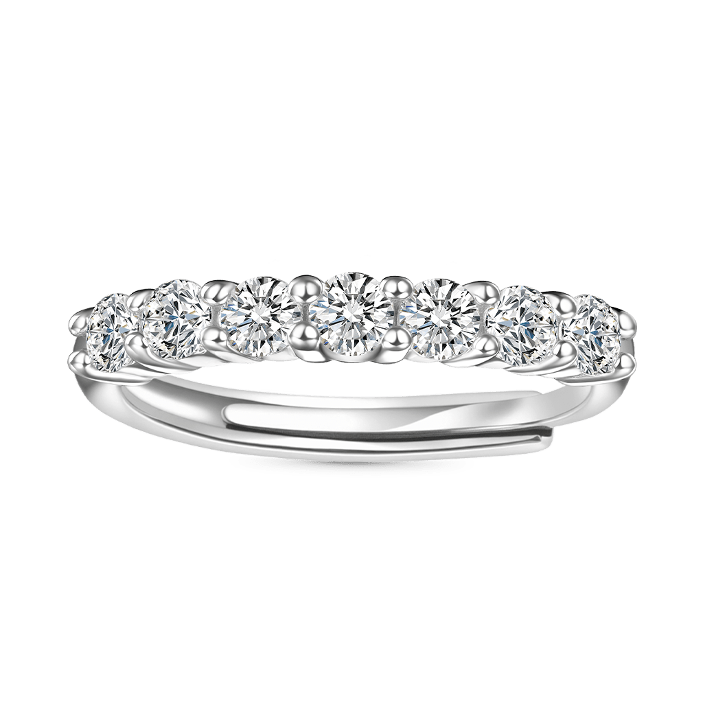 Shiny VVS Moissanite Band Ring image number 0
