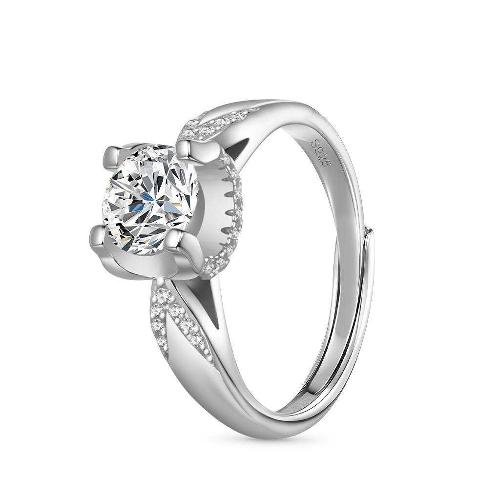 Sparkling Twist 1.0 Ct Moissanite Ring image number 1