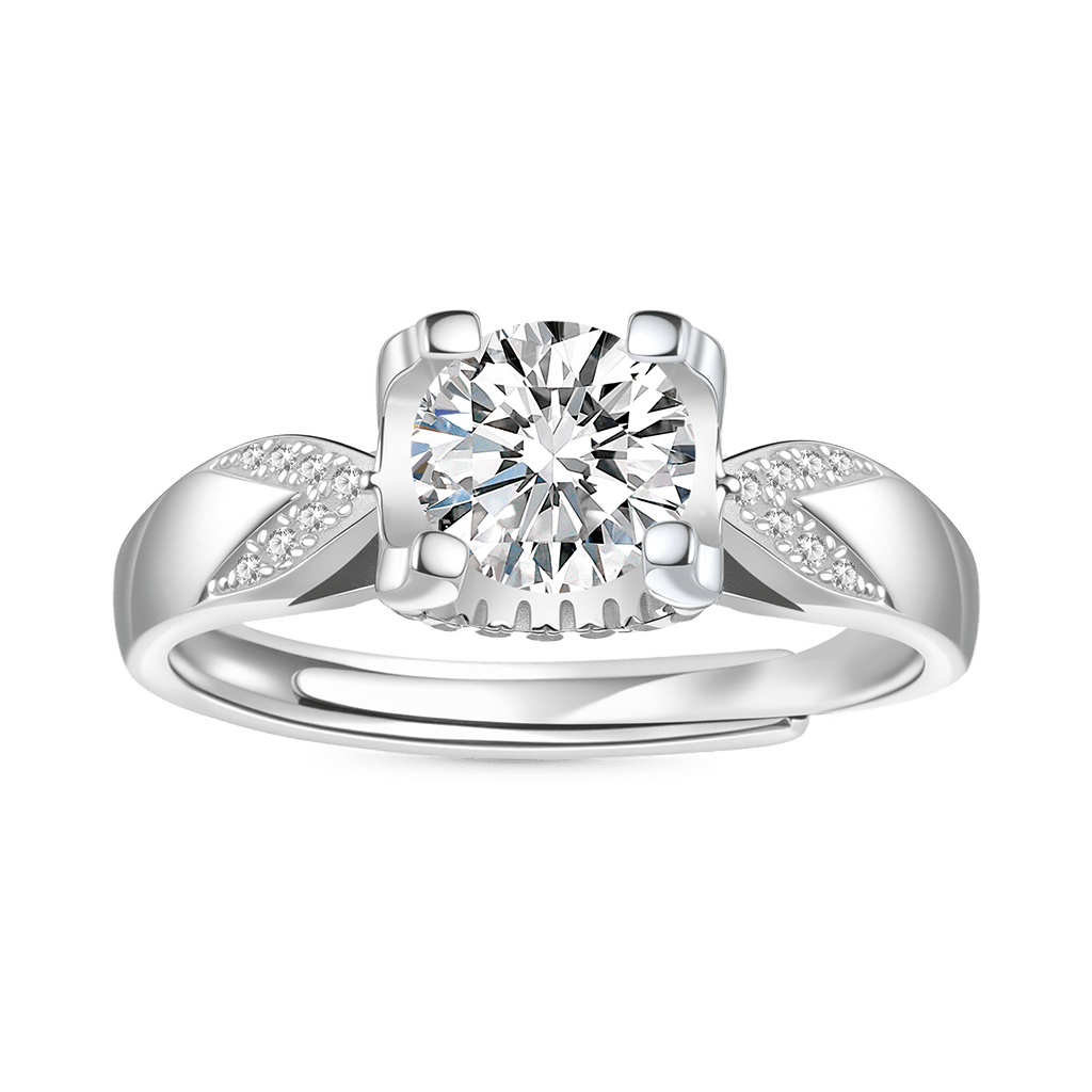 Sparkling Twist 1.0 Ct Moissanite Ring image number 0