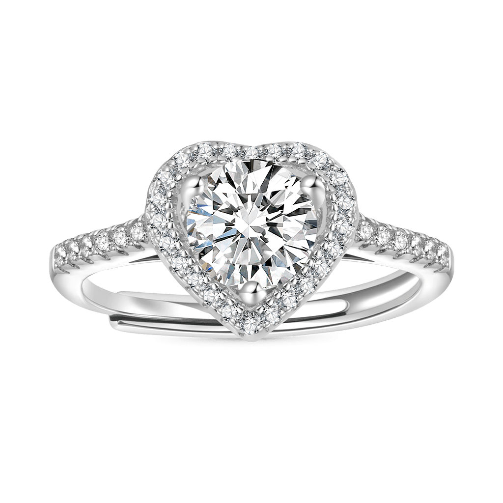 Brilliant Hearts VVS Moissanite Engagement Ring image number 0