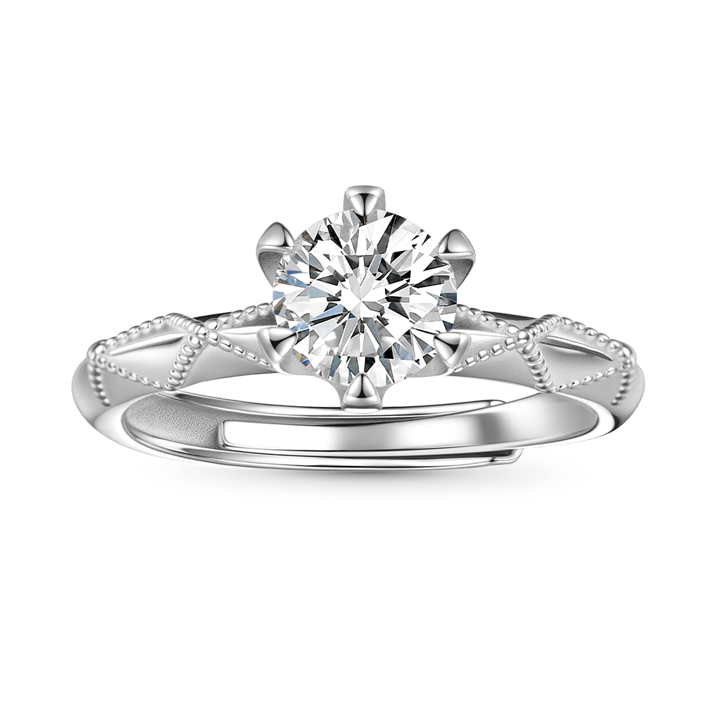 Classic 1Ct Round 925S & VVS Moissanite Ring image number 0