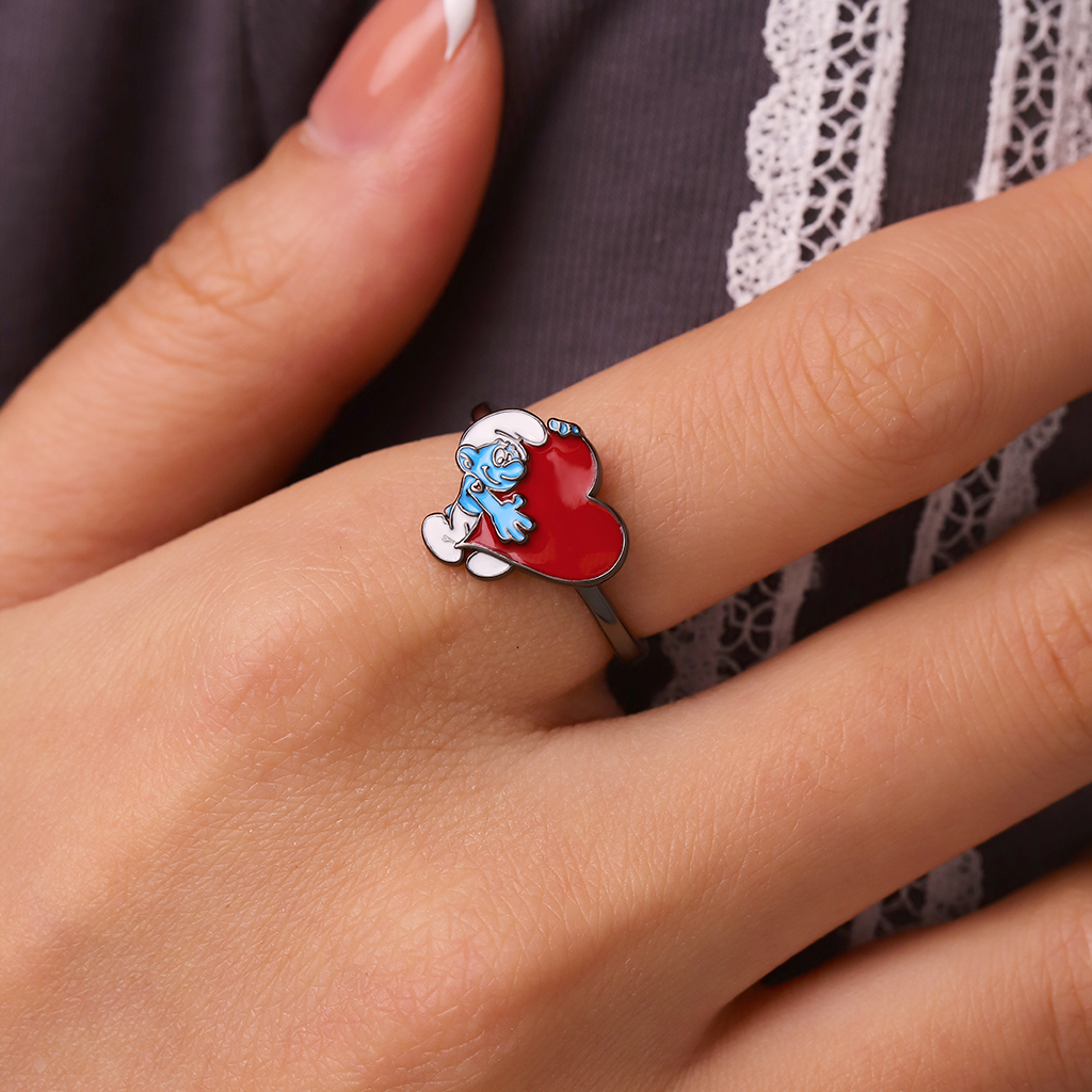 Smurfs Ring x Valentine Love Hefty Smurf image number 4