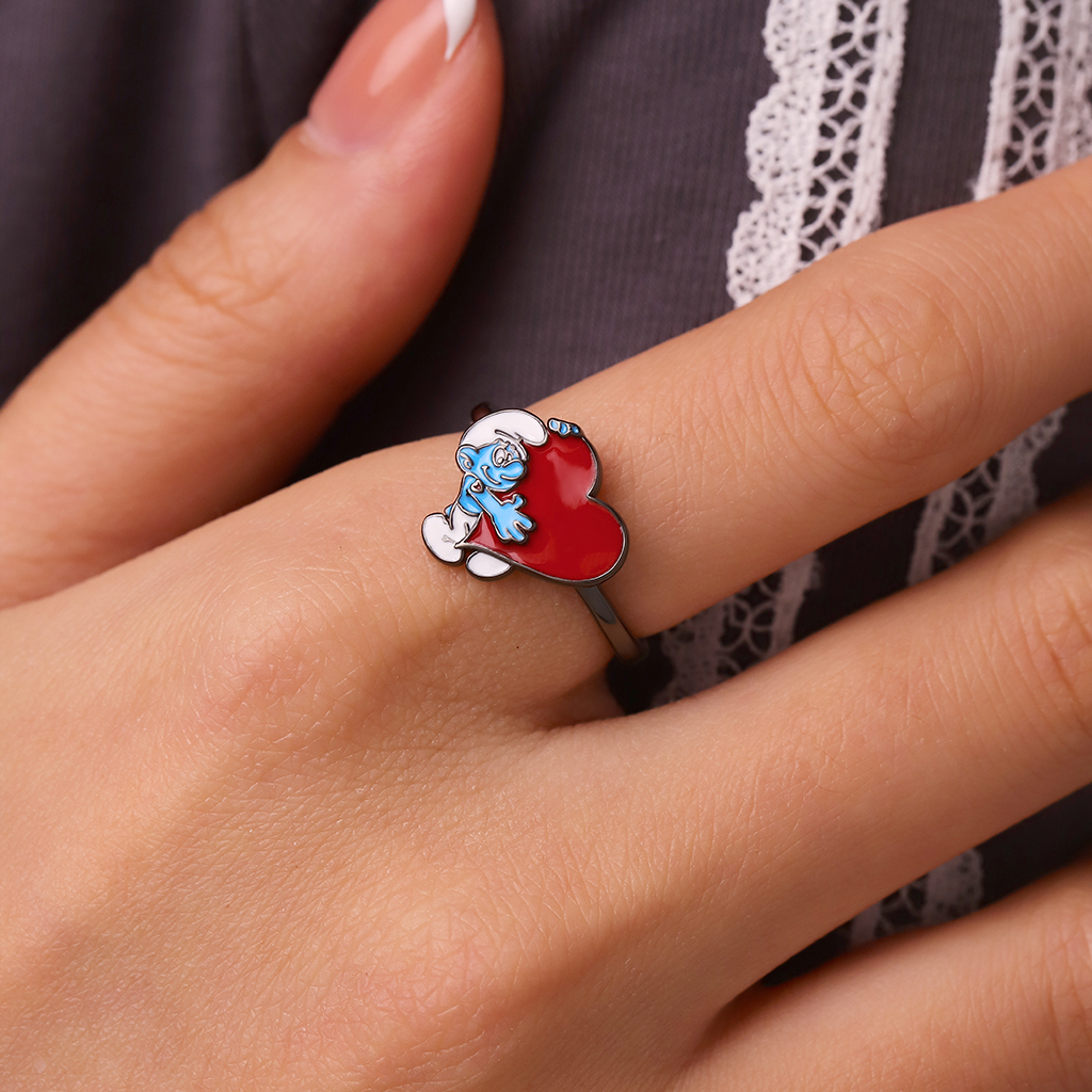 Smurfs Ring x Valentine Love Hefty Smurf image number 4