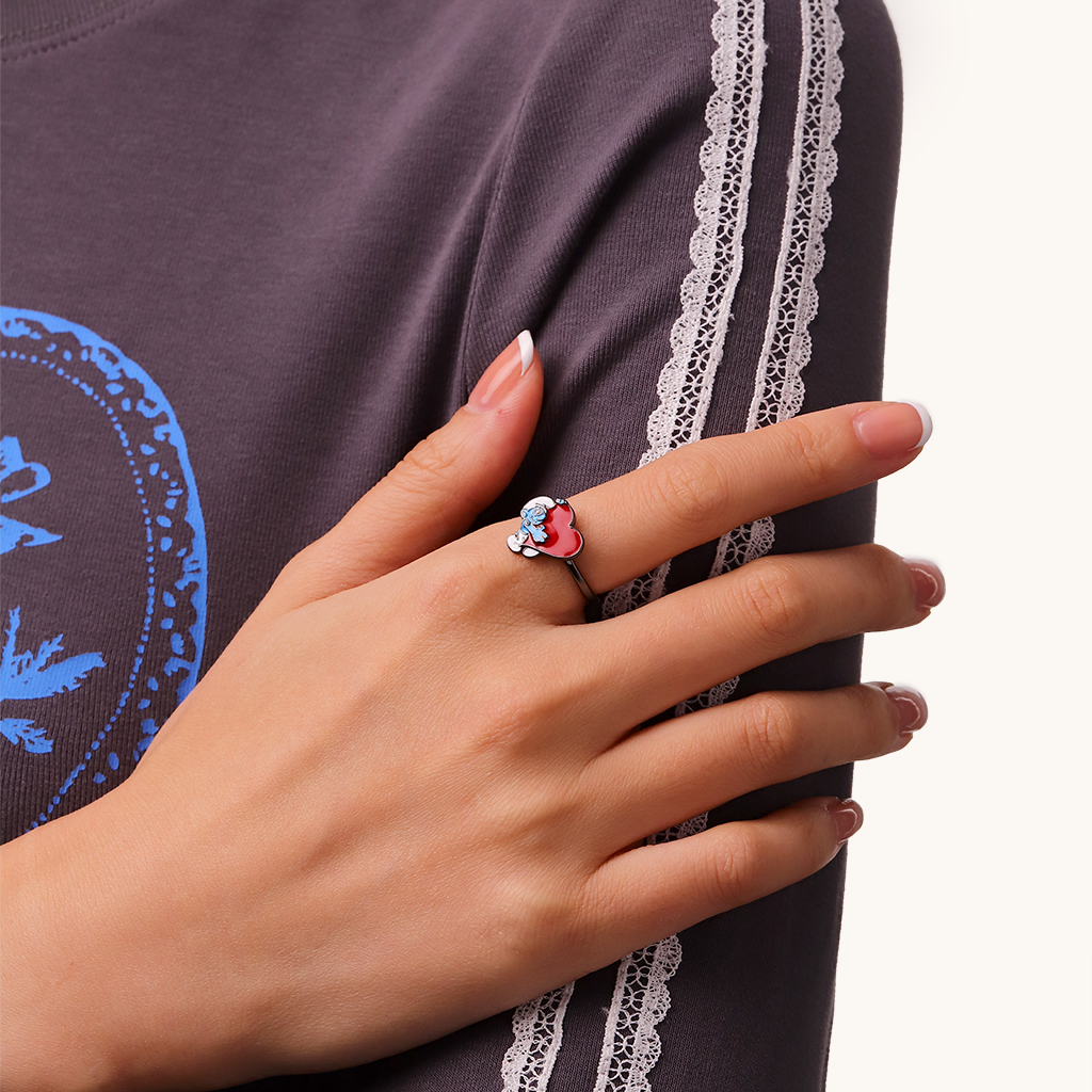 Smurfs Ring x Valentine Love Hefty Smurf image number 3