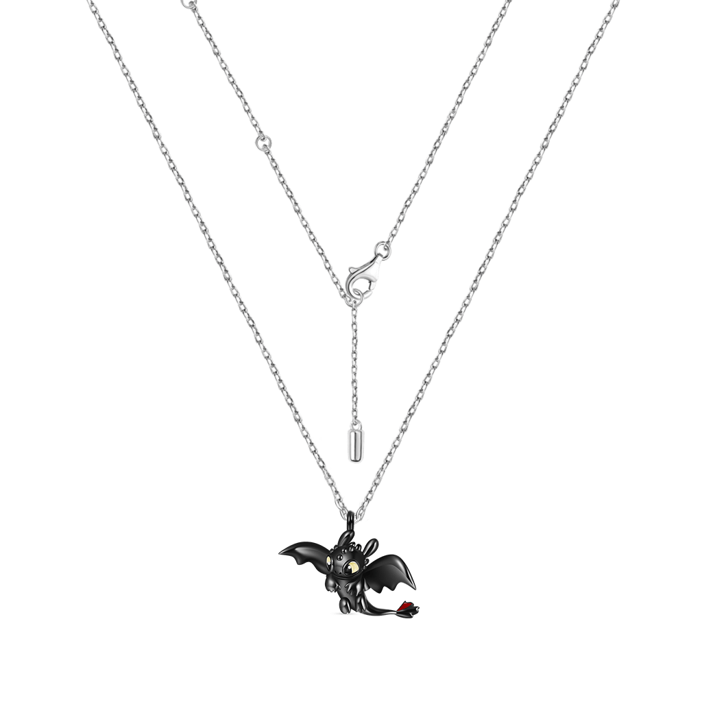 Toothless Flapping Wings Necklace image number 2