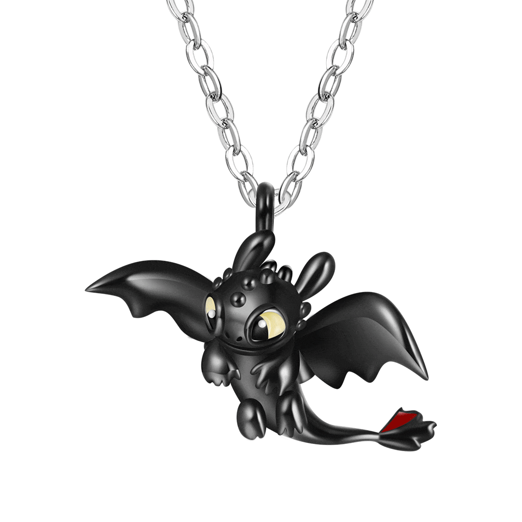 Toothless Flapping Wings Necklace image number 0