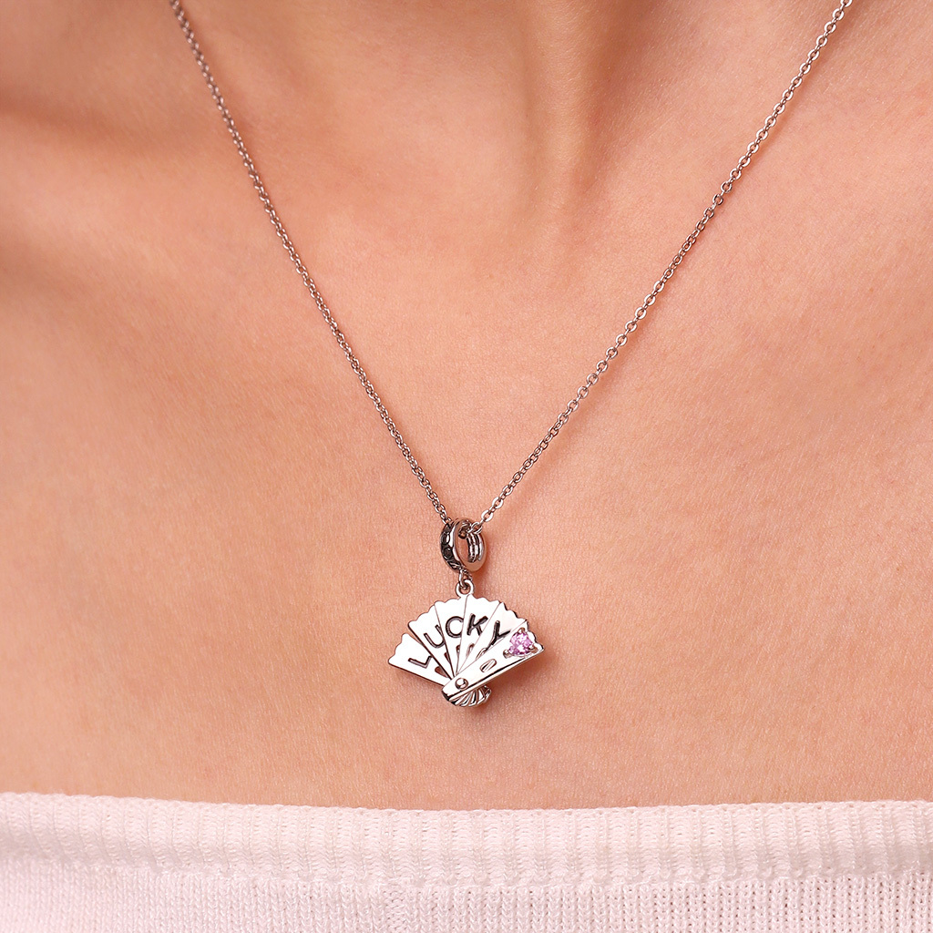 Openable Exquisite Fan Pendant image number 8