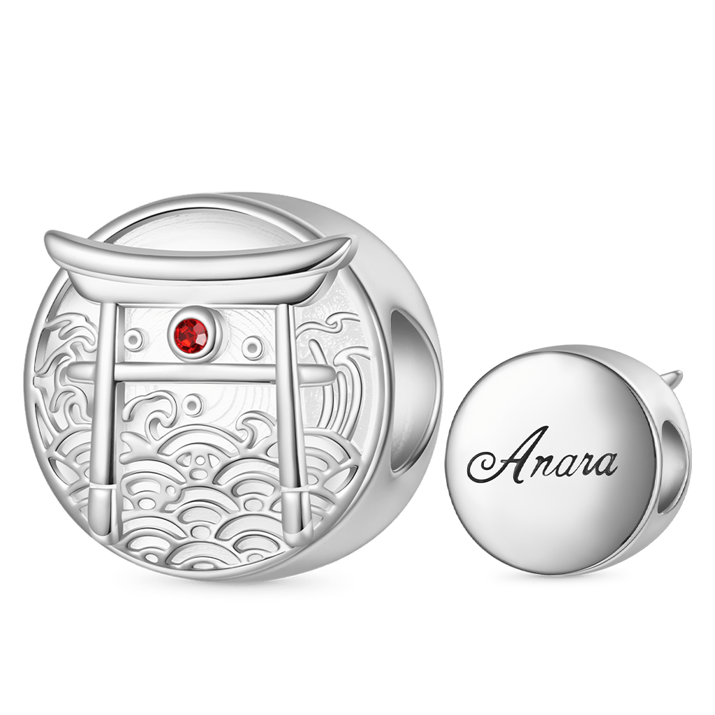 Japanese Torii Engravable Charm image number 0