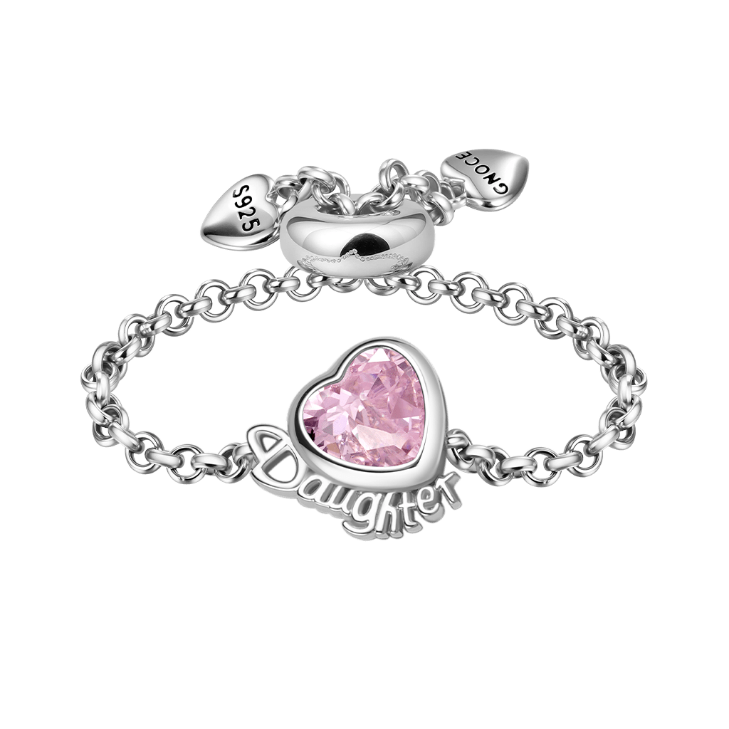 Daughter Heart Adjustable Chain Ring image number 1