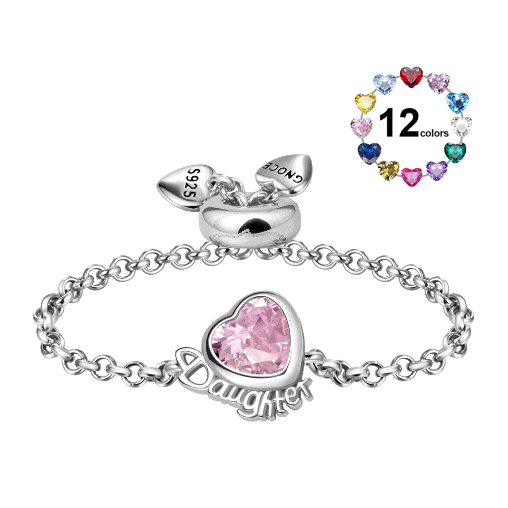 Daughter Heart Adjustable Chain Ring image number 0