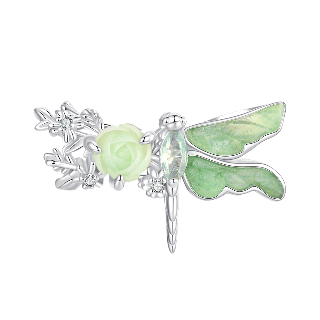 Spring Green Dragonfly Charm image number 0