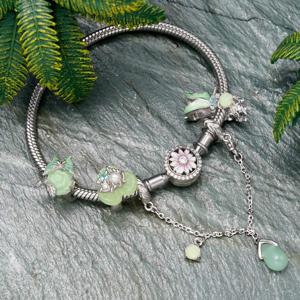 Spring Green Rose Butterfly Charm image number 2