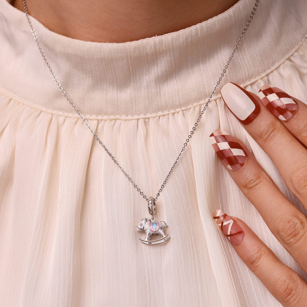 Exquisite Wooden Horse Pendant image number 4