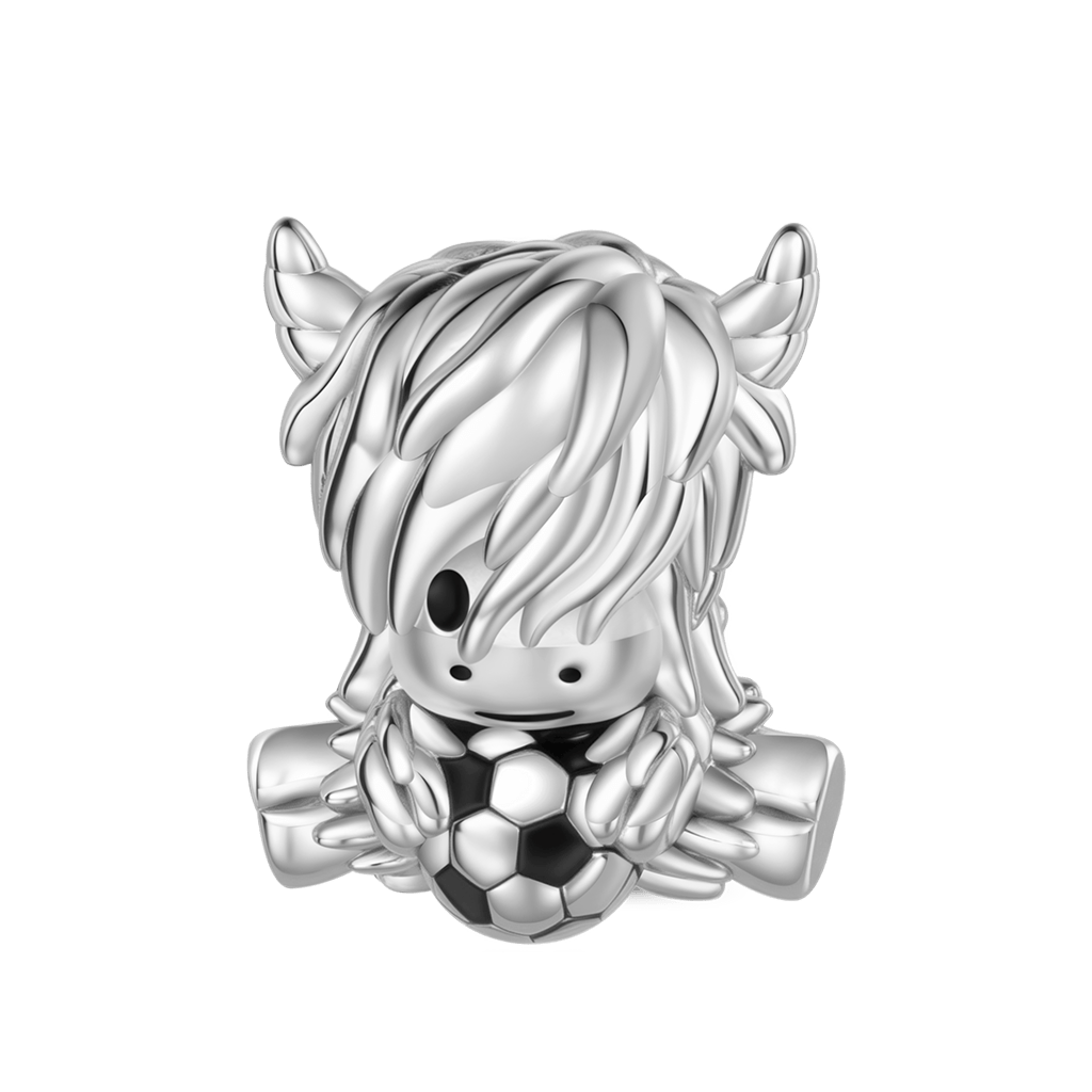 Football Highland Cow Charm image number 0