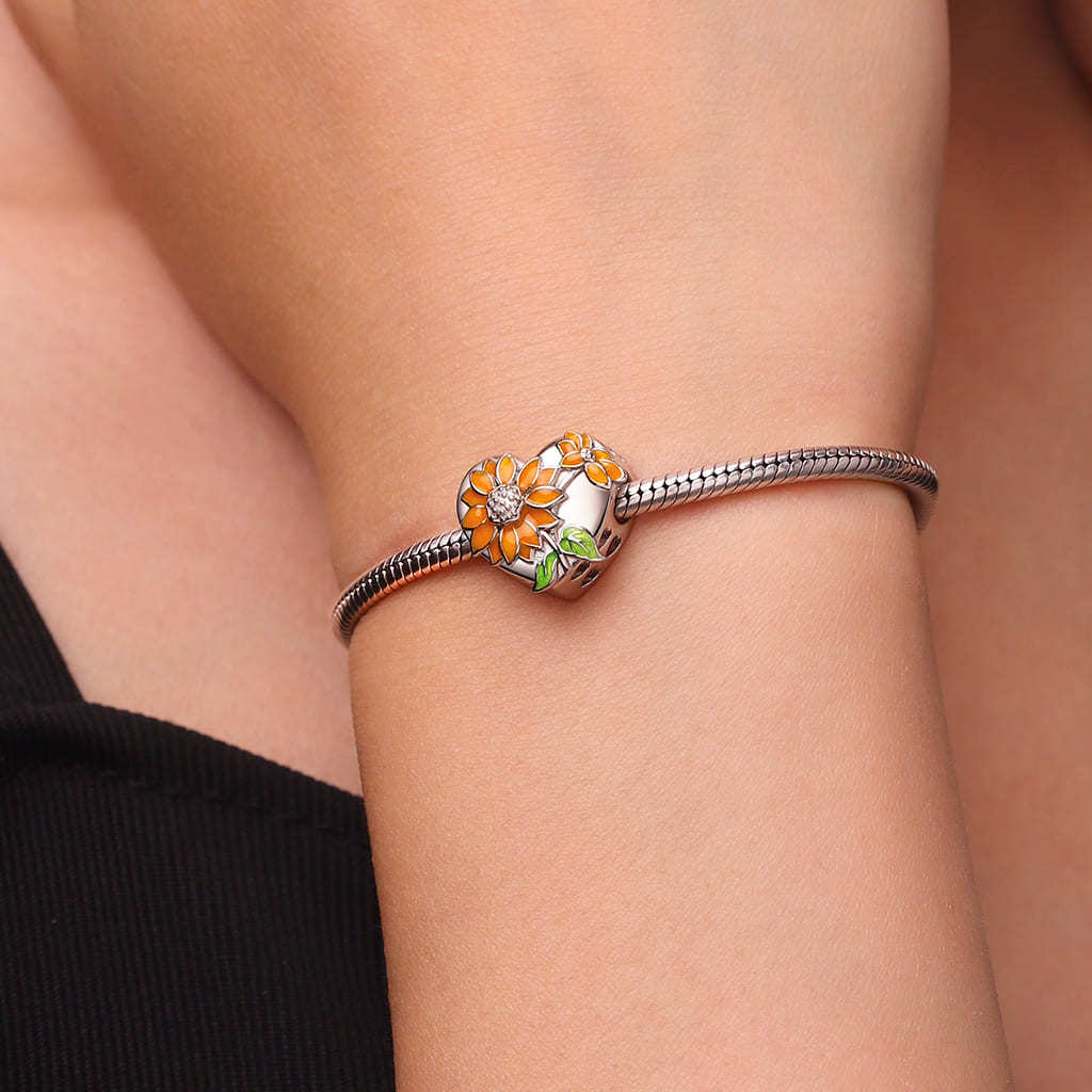 Sunflower Heart Engravable Charm image number 5