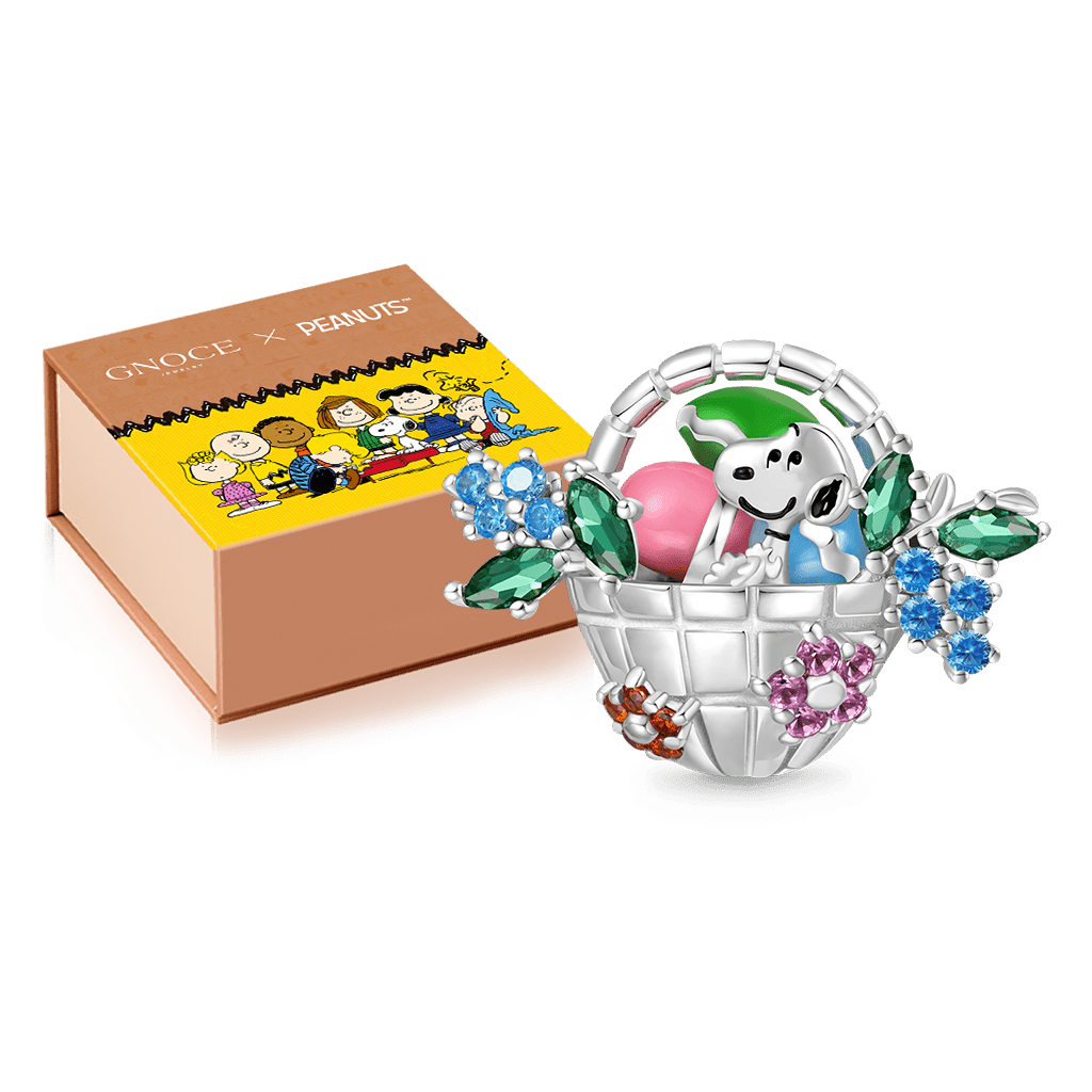 Snoopy Easter Eggs Basket Charm image number 1