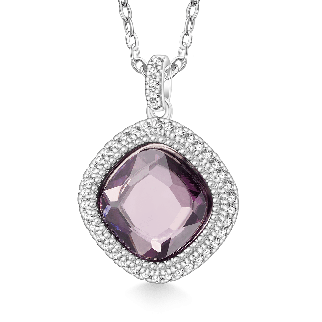 Deep Violet-purple Diamond Necklace image number 0