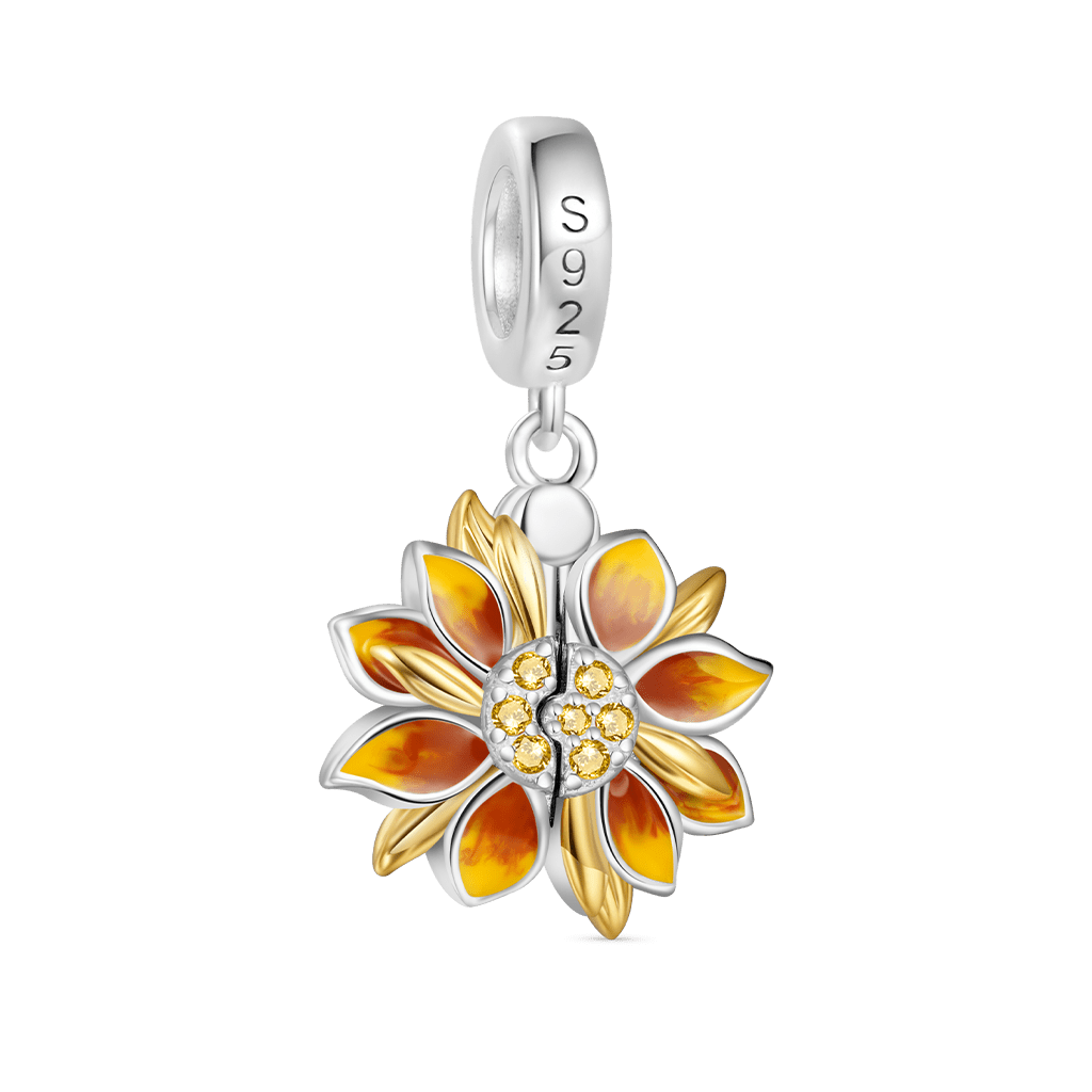 Double-Layer Sunflower Pendant image number 3