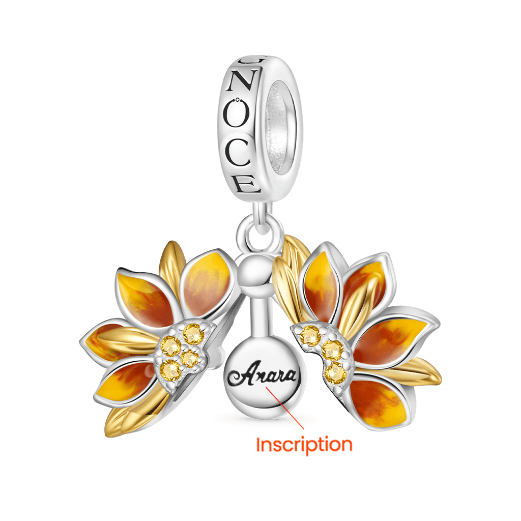 Double-Layer Sunflower Pendant image number 2