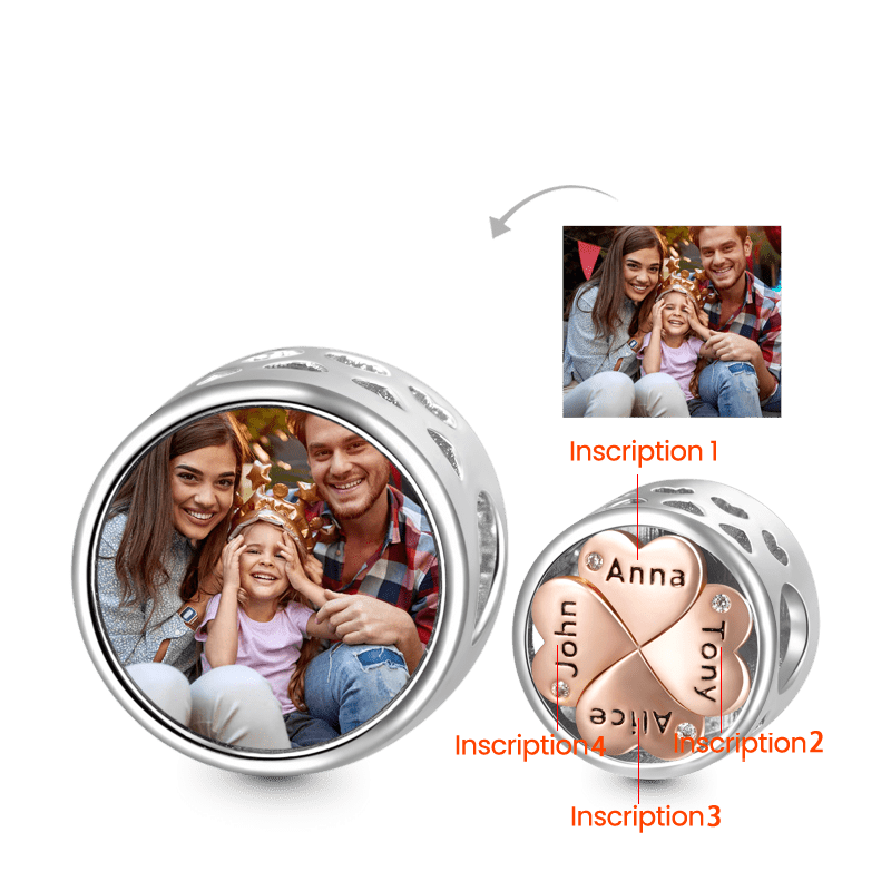 Family Engravable Photo Charm image number 1
