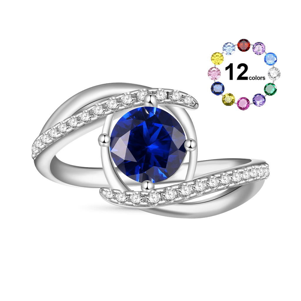 Vintage Blue Zircon Birthstone Ring image number 0