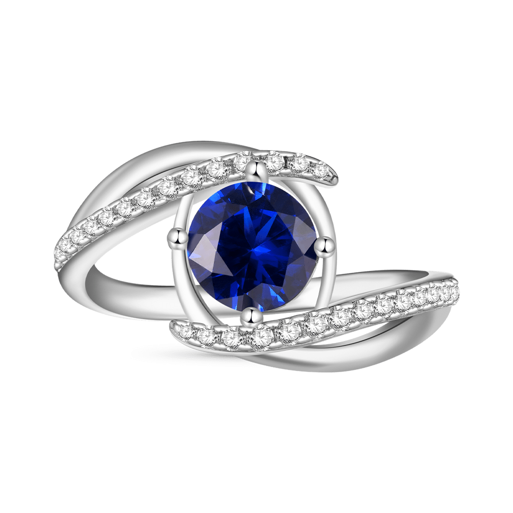 Vintage Blue Zircon Birthstone Ring image number 1