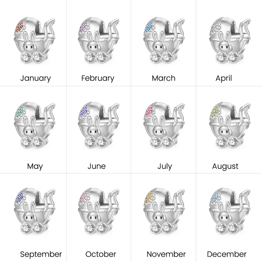 Bunny Baby Carriage Charm image number 3