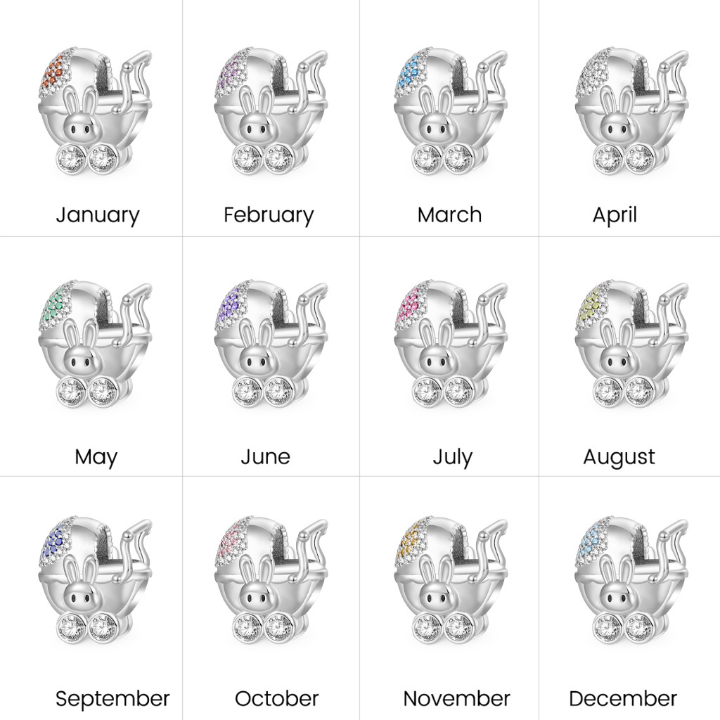 Bunny Baby Carriage Charm image number 3