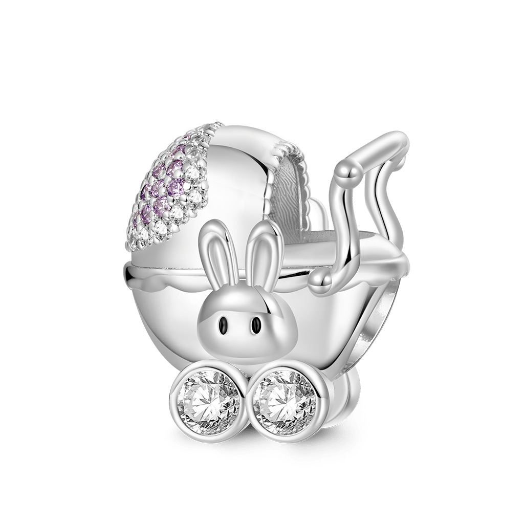 Bunny Baby Carriage Charm image number 0