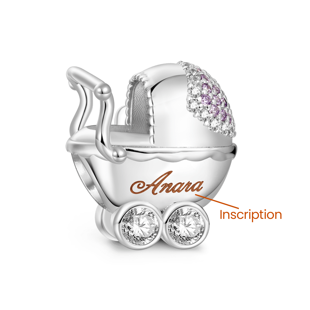 Bunny Baby Carriage Charm image number 2