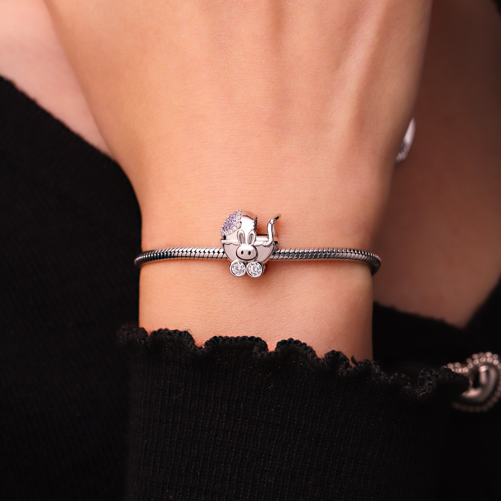 Bunny Baby Carriage Charm image number 6