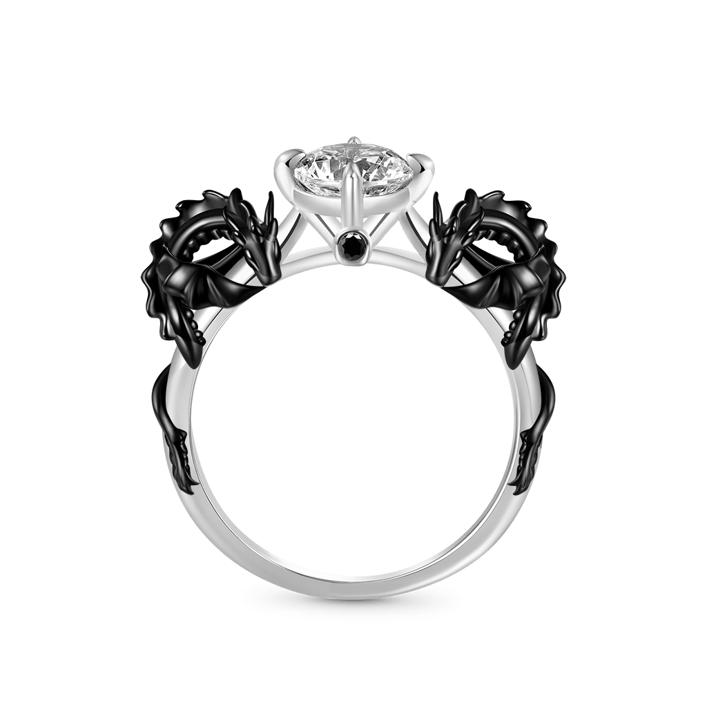 Black Dragon Embrace Diamond Ring image number 0