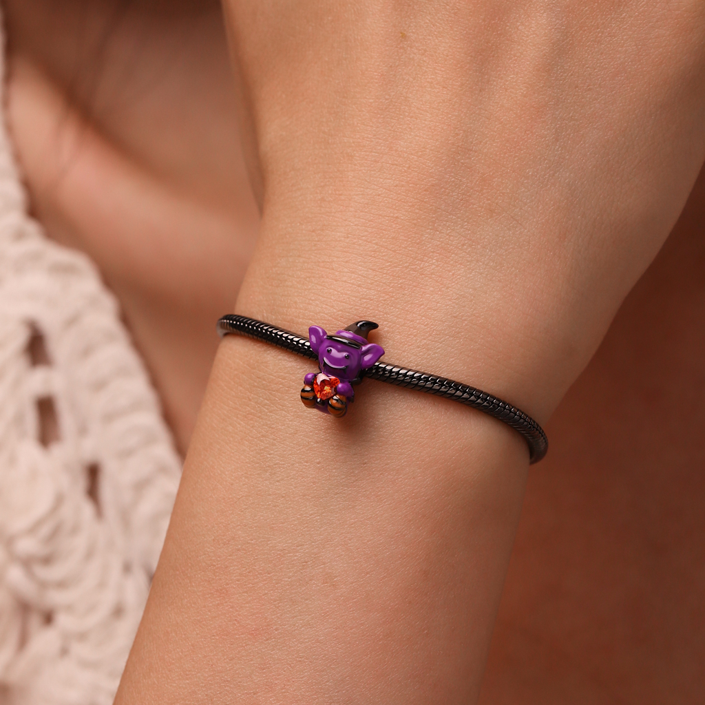 Spooky Halloween Purple Elf Charm image number 5