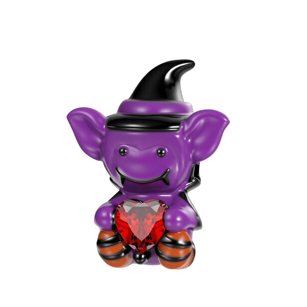 Spooky Halloween Purple Elf Charm image number 0