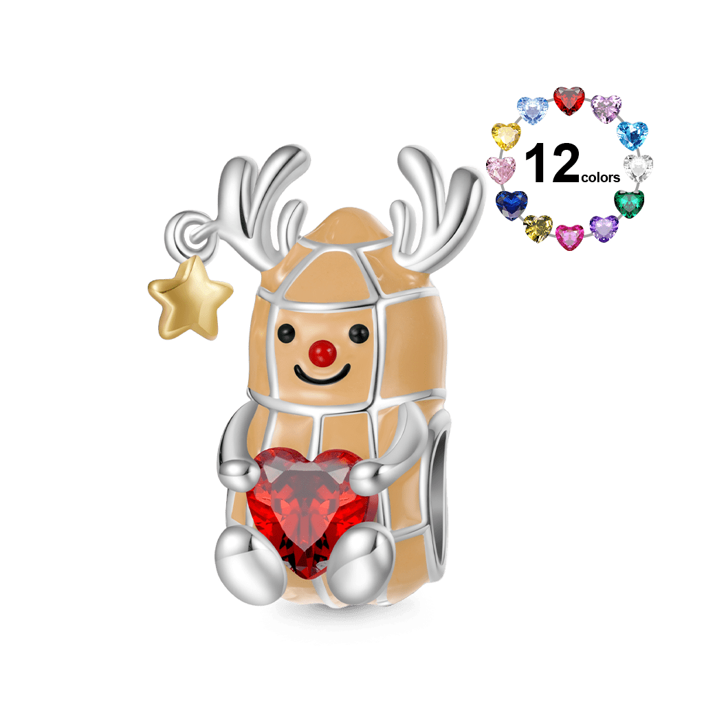 Peanut Reindeer Embraces Heart Charm image number 0